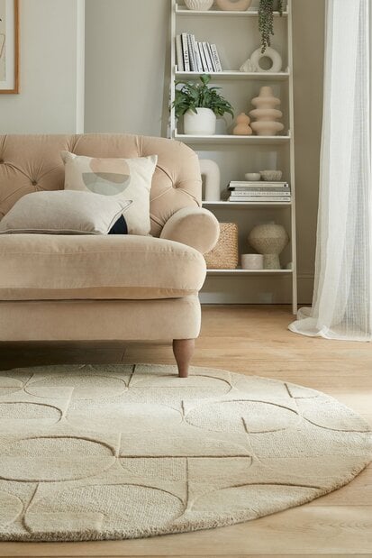 flycarpets Rond Wollen vloerkleed - Gigi Naturel / Beige