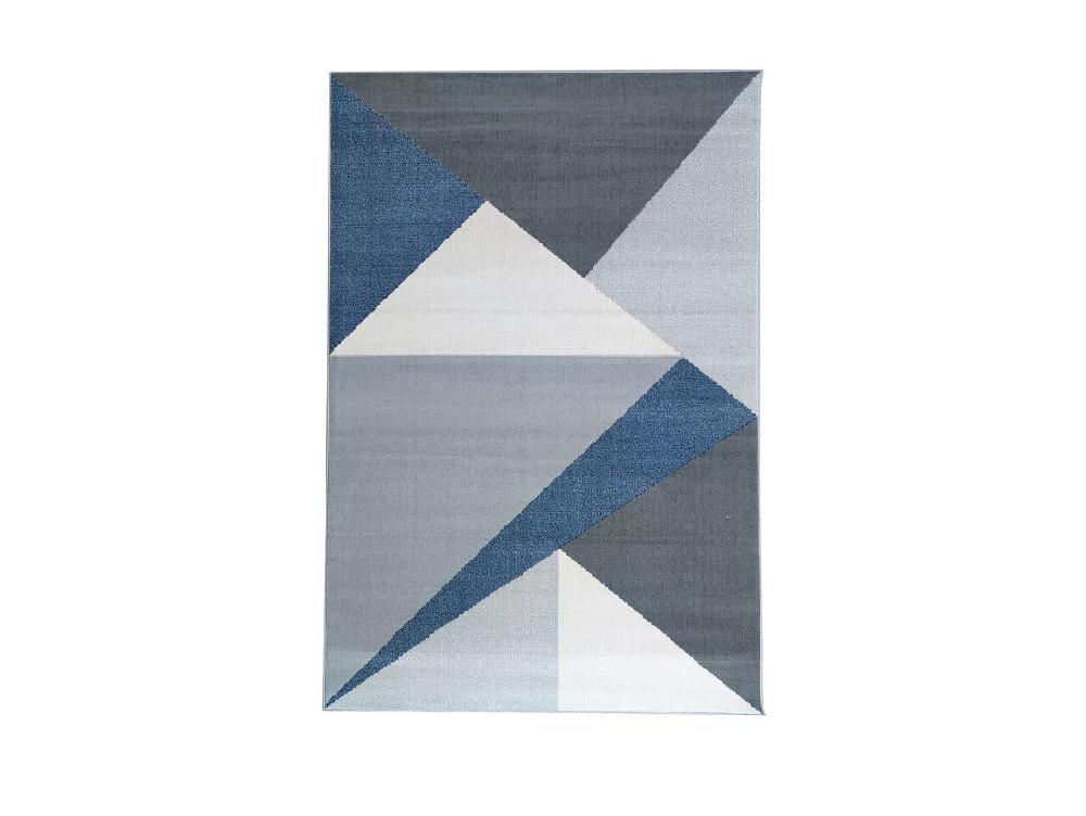 Flycarpets Sarande Modern Grijs / Blauw Vloerkleed - Geo