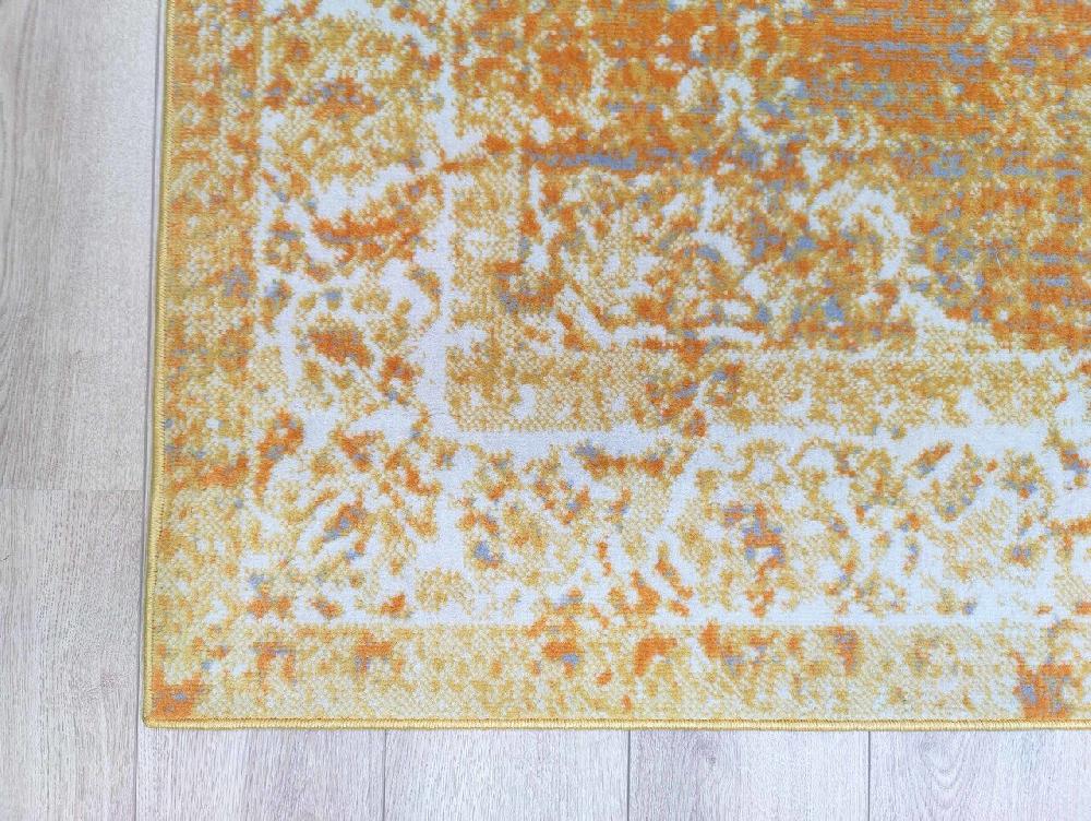 Flycarpets Sarande Vintage Geel Vloerkleed - Medaillon