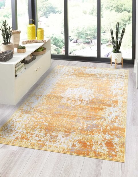 flycarpets Sarande Vintage Geel vloerkleed - Medaillon