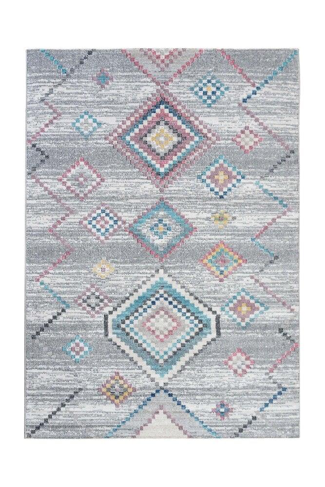 Flycarpets Sena Vintage Grijs / Multi Vloerkleed - Indoor En Outdoor - Geruit
