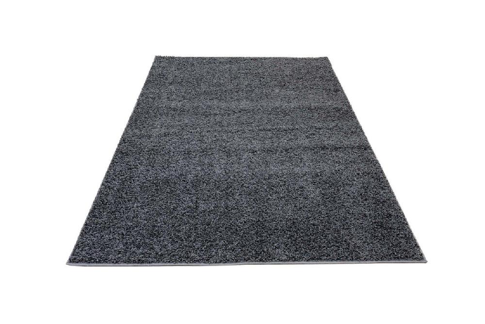 Flycarpets Sida Vloerkleed - Effen Hoogpolig & Wasbaar - Antraciet