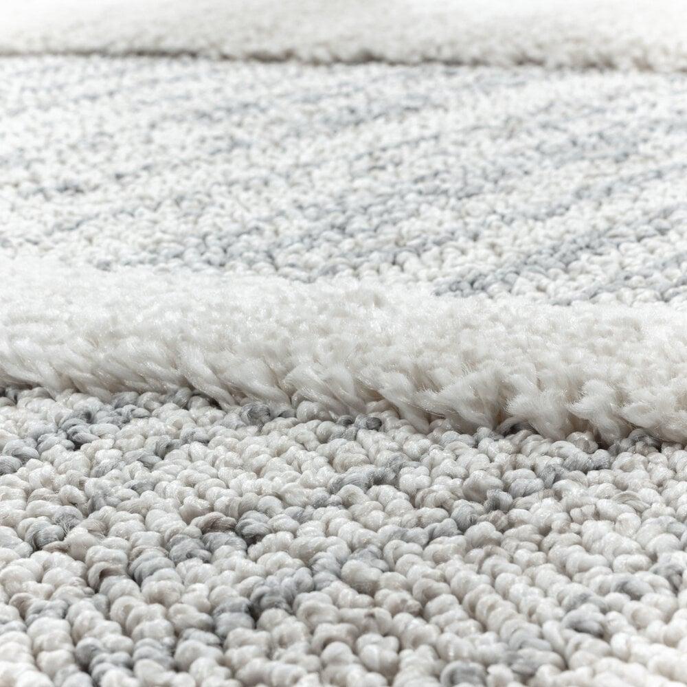 Flycarpets Sofia Modern Crème/Grijs Rond Vloerkleed