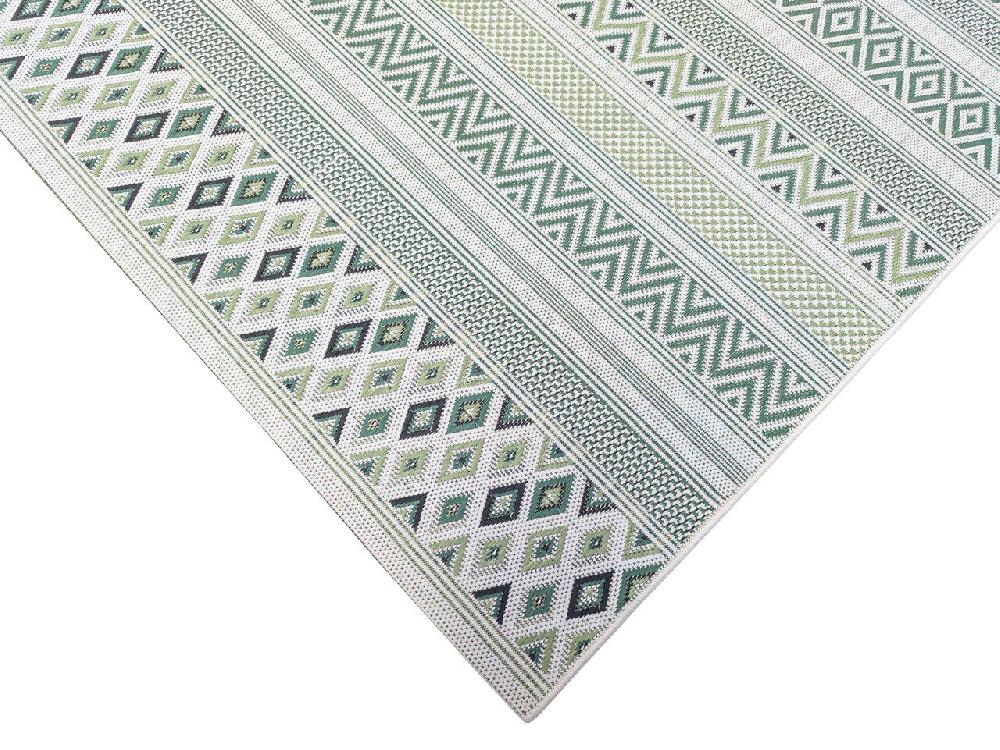 Flycarpets Sunset Indoor & Outdoor Groen Vloerkleed - Grafisch