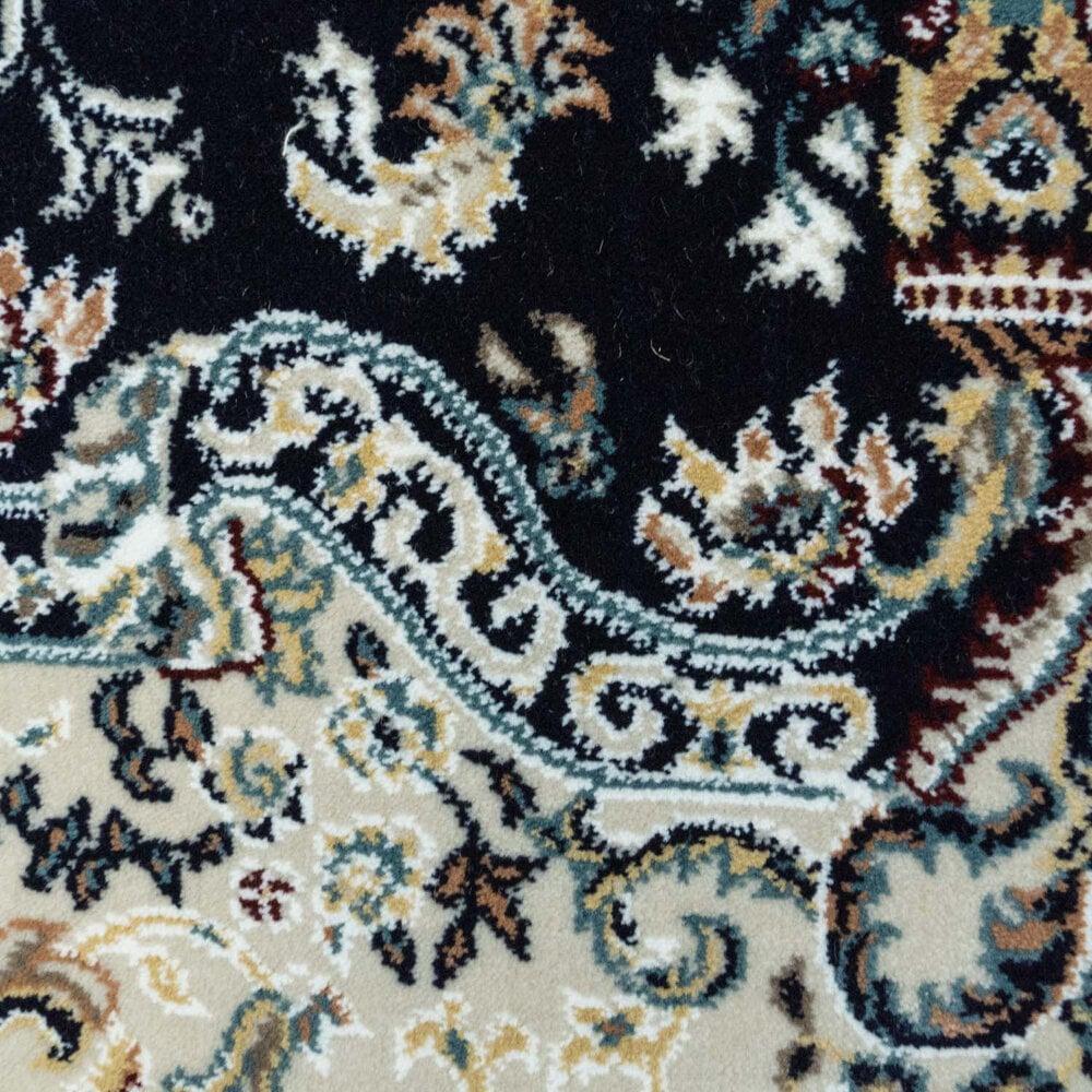 Flycarpets Tachmahal Klassiek Donkerblauw Vloerkleed