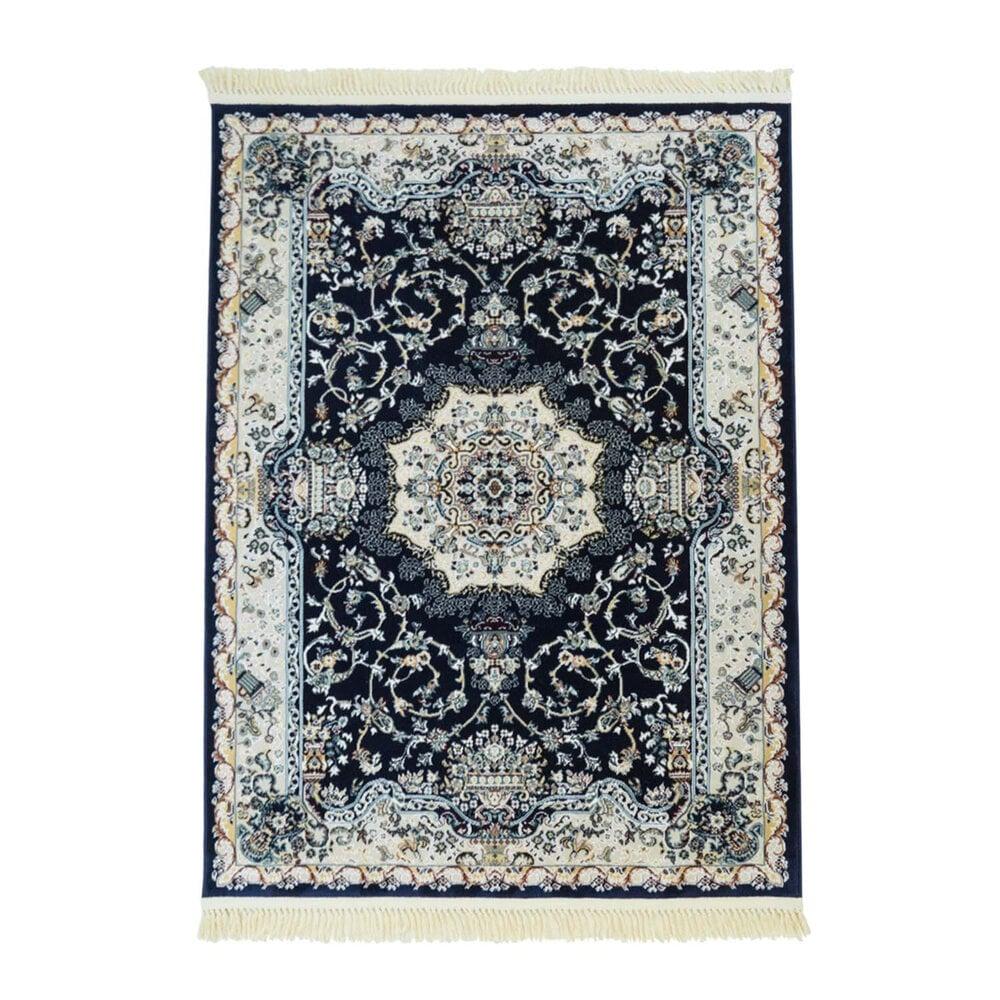 Flycarpets Tachmahal Klassiek Donkerblauw Vloerkleed