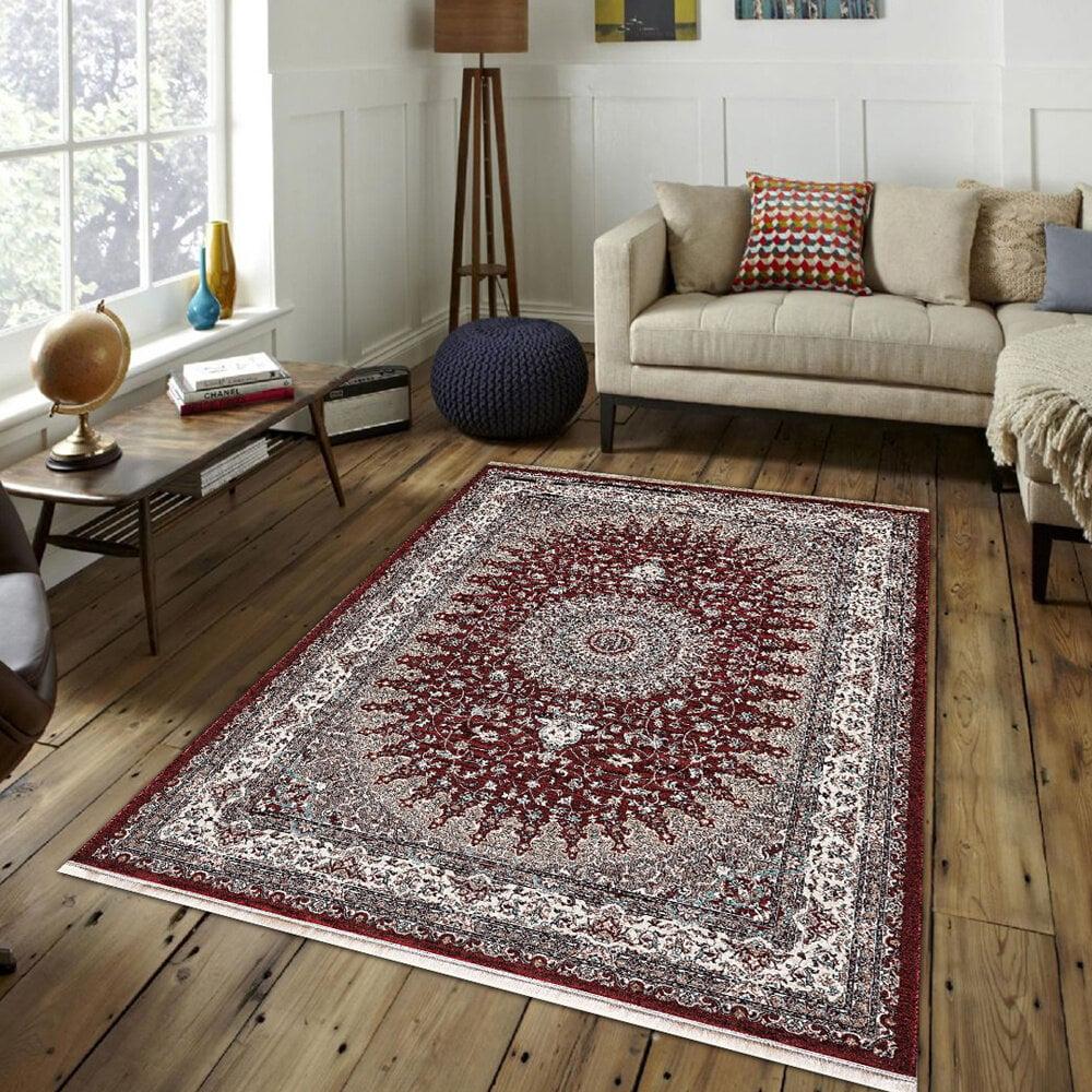 Flycarpets Tachmahal Klassiek Rood Vloerkleed - Medaillon