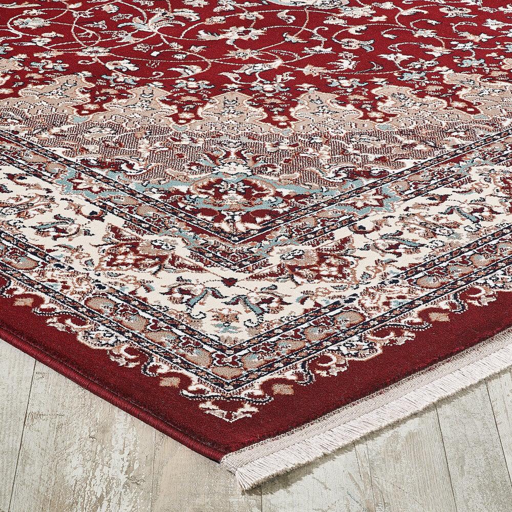 Flycarpets Tachmahal Klassiek Rood Vloerkleed - Medaillon