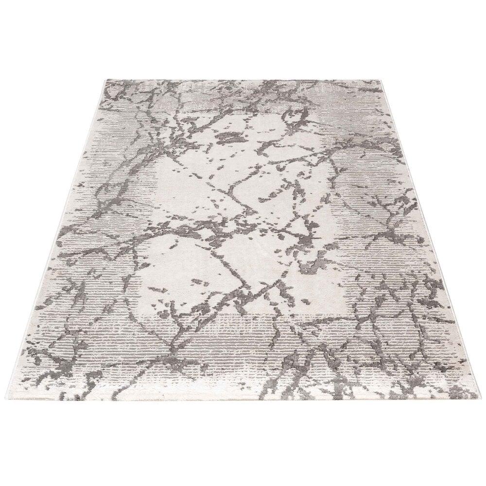 Flycarpets Tamara Vloerkleed - Marmer Design Modern Laagpolig - Grijs