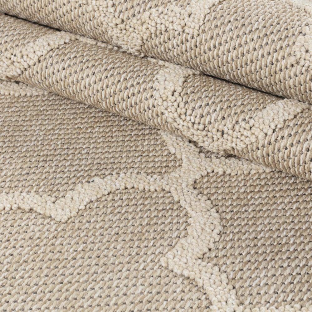 Flycarpets Tenedo Indoor & Outdoor Beige Vloerkleed - Barok Design