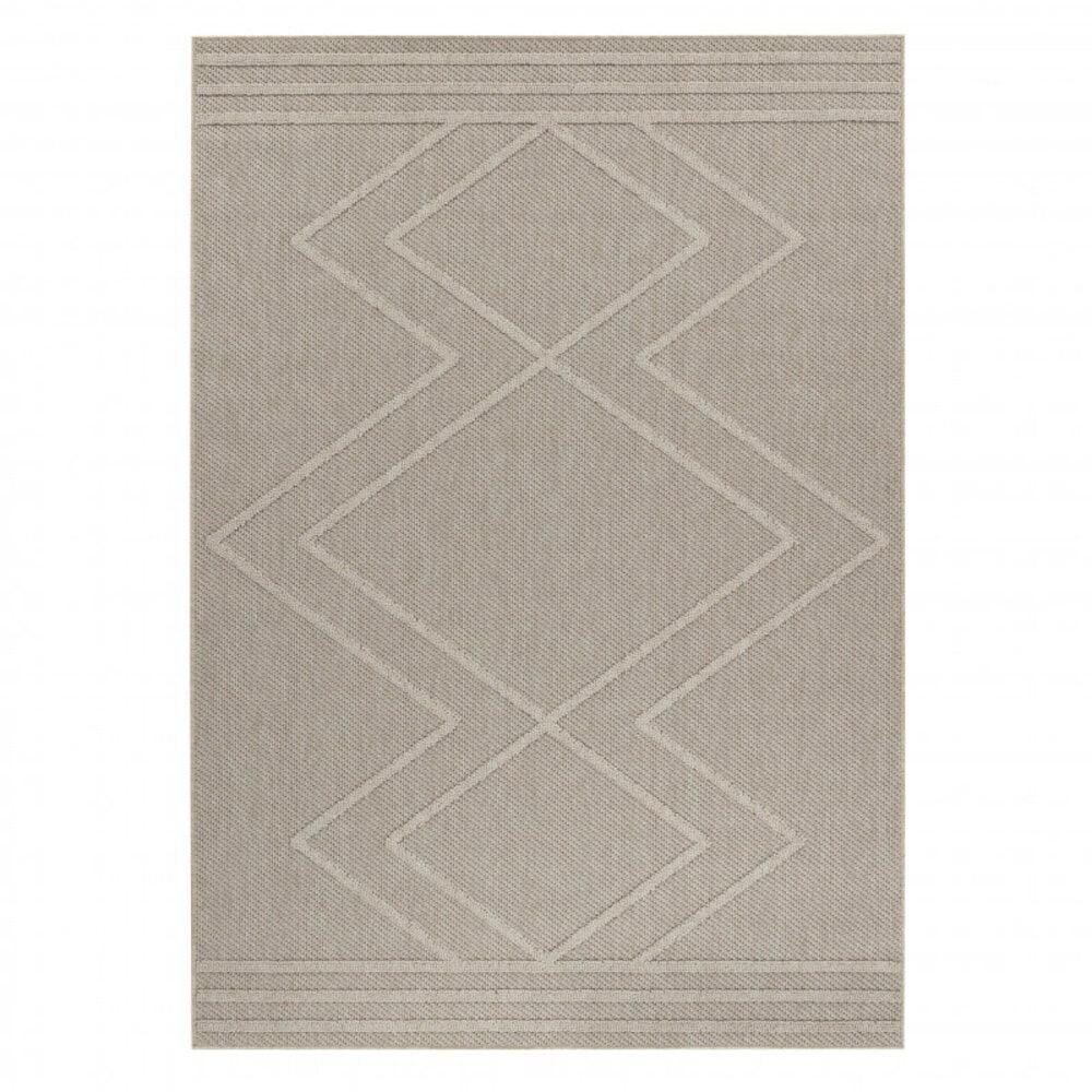 Flycarpets Tenedo Indoor & Outdoor Beige Vloerkleed - Geruit