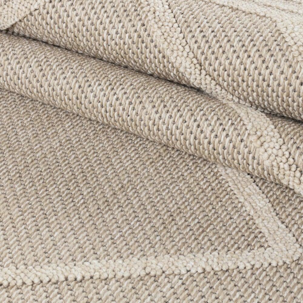 Flycarpets Tenedo Indoor & Outdoor Beige Vloerkleed - Geruit