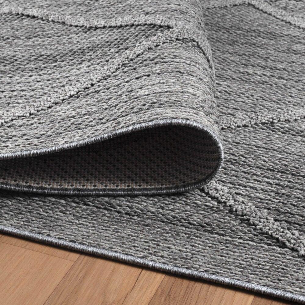 Flycarpets Tenedo Indoor & Outdoor Grijs Vloerkleed - Geruit