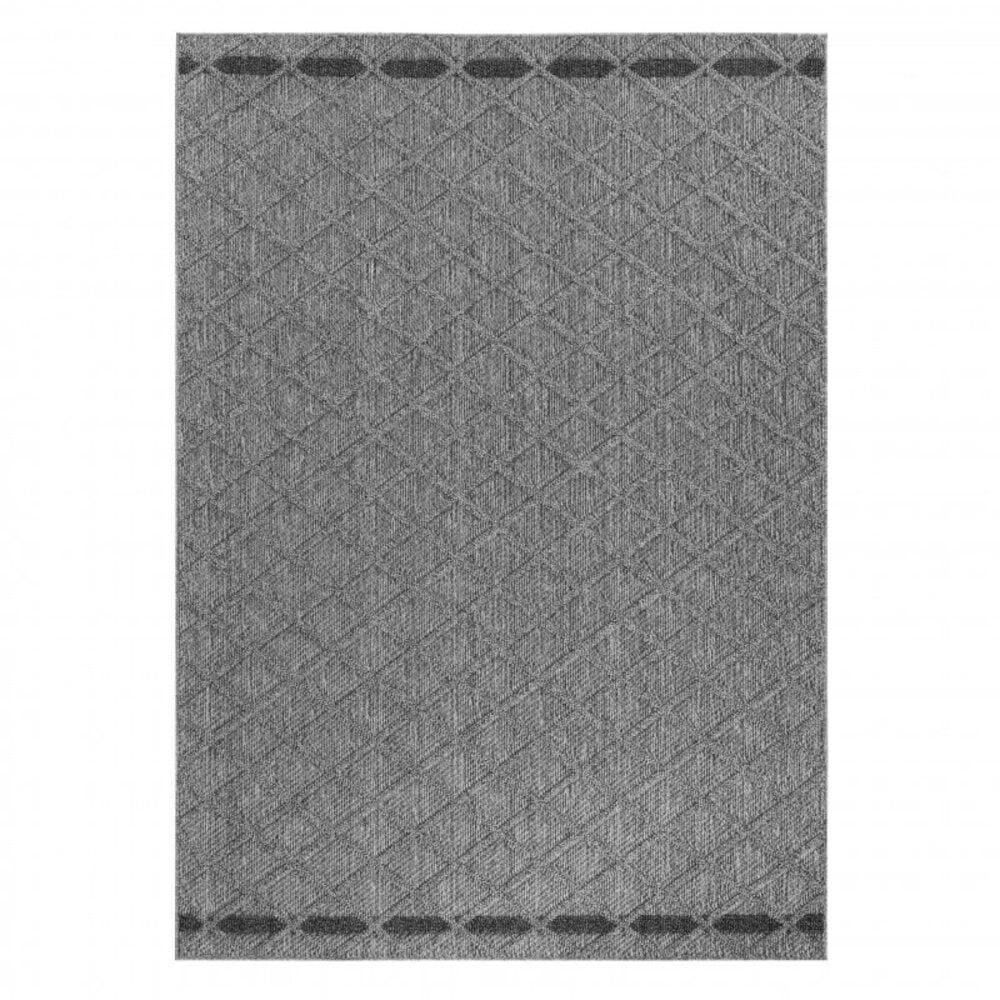 Flycarpets Tenedo Indoor & Outdoor Grijs Vloerkleed - Geruit