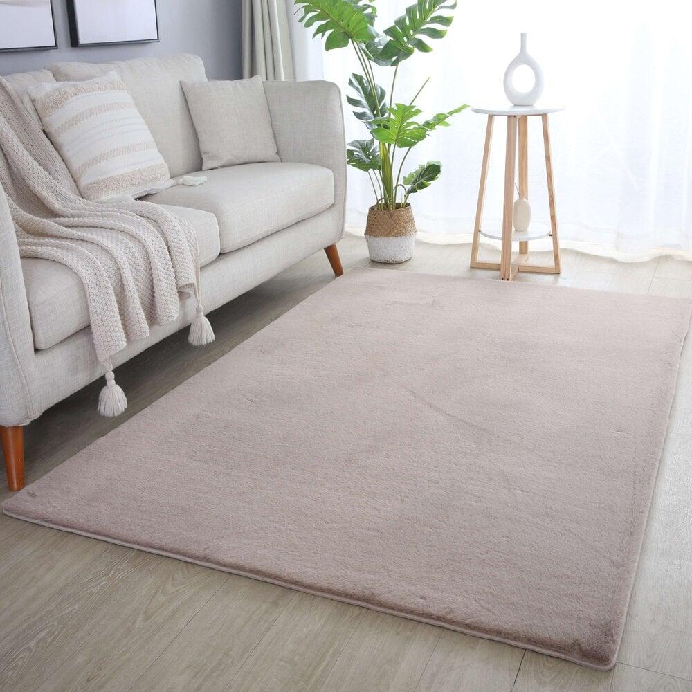 Flycarpets Teresa Hoogpolig Fluffy Beige Vloerkleed