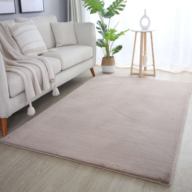 flycarpets Teresa Hoogpolig Fluffy Beige vloerkleed
