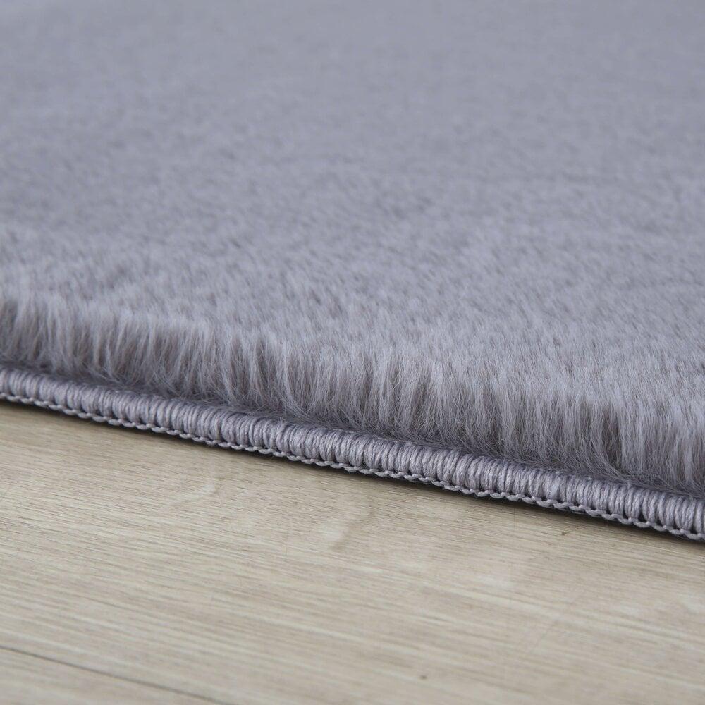 Flycarpets Teresa Hoogpolig Fluffy Grijs Vloerkleed