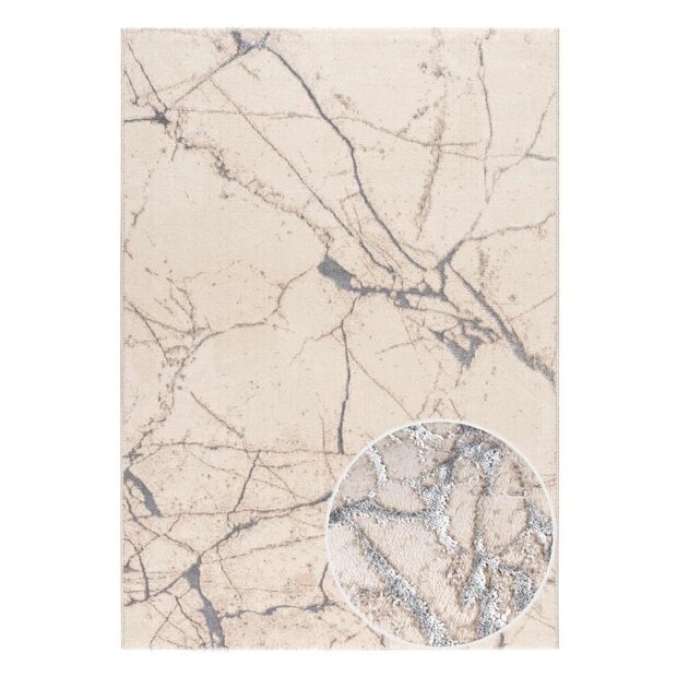 flycarpets Ursula Modern Zilver vloerkleed - Designer