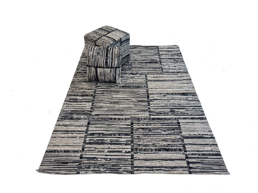 Flycarpets Van Gogh Collection Vintage Patchwork Grijs / Beige Vloerkleed