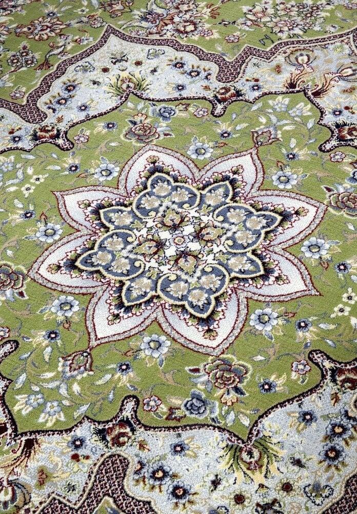 Flycarpets Villeroy & Boch - Klassiek Laagpolig Vloerkleed - Etienne - Groen / Crème