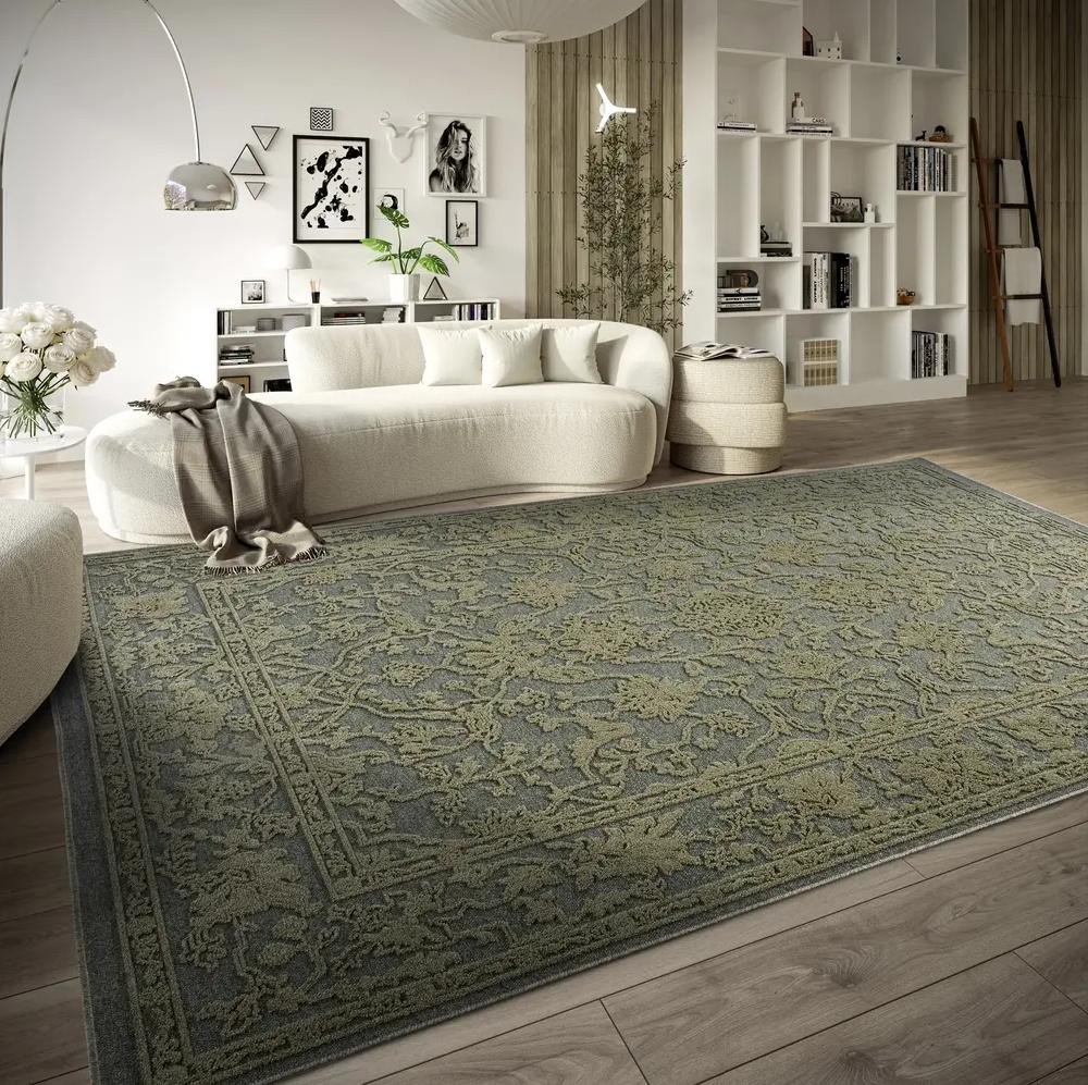Flycarpets Villeroy & Boch - Laagpolig Vloerkleed - Ambroise Naturel - Jungle Groen
