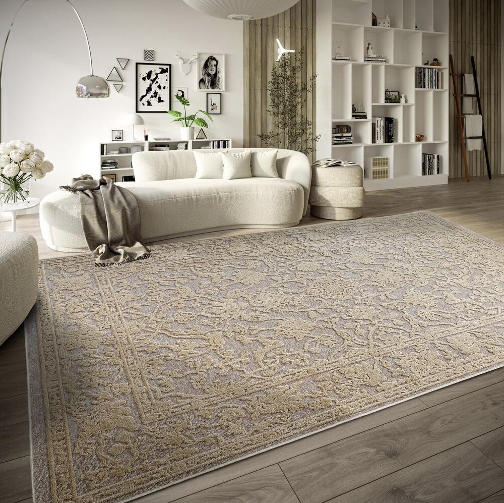 Flycarpets Villeroy & Boch - Laagpolig Vloerkleed - Ambroise Naturel - Grijs / Beige
