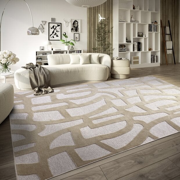 flycarpets Villeroy & Boch - Laagpolig vloerkleed - Therese - Crème