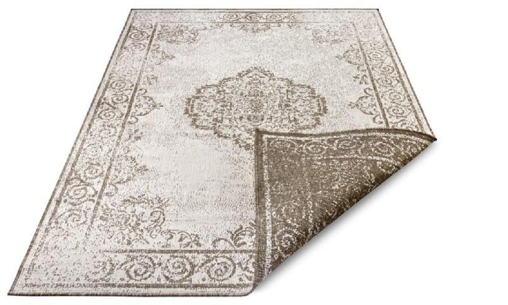 Flycarpets Vintage Binnen & Buitenkleed Omkeerbaar - Cebu Beige/Crème