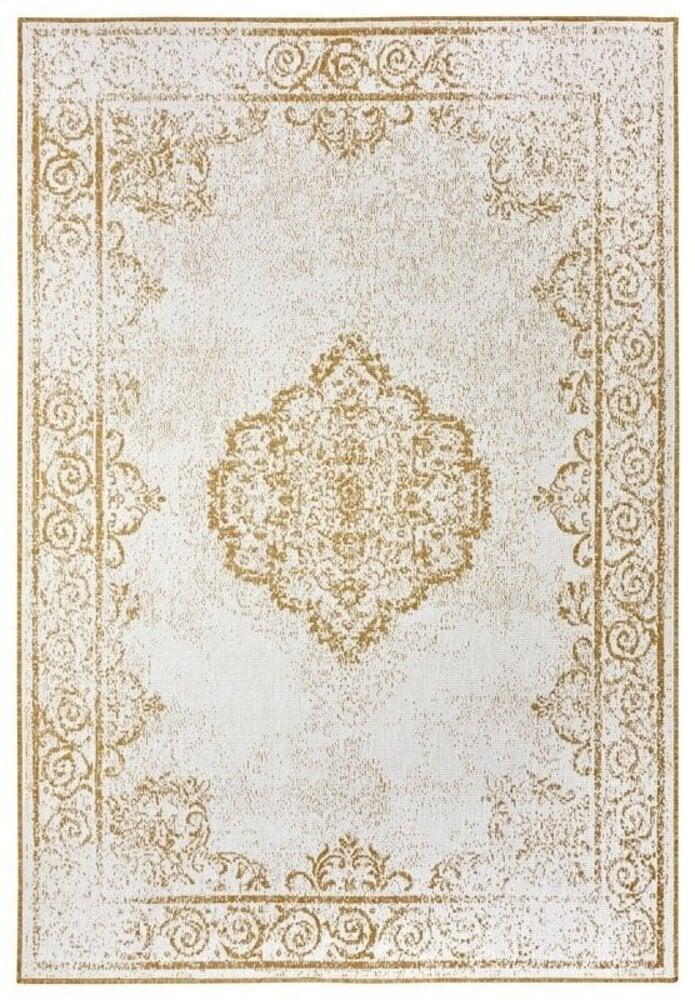 Flycarpets Vintage Binnen & Buitenkleed Omkeerbaar - Cebu Geel/Crème