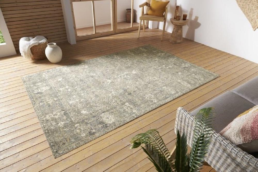 Flycarpets Vintage Binnen- En Buitenkleed - Luxor Zwart/Crème