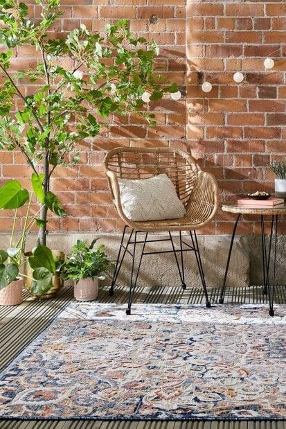 flycarpets Vintage Binnen- En Buitenkleed - Mabel Blauw