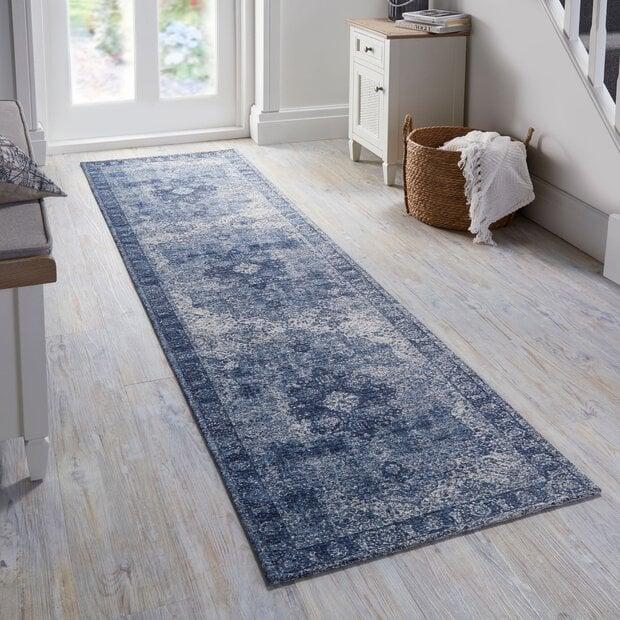 flycarpets Vintage Loper - Antique Traditioneel Blauw
