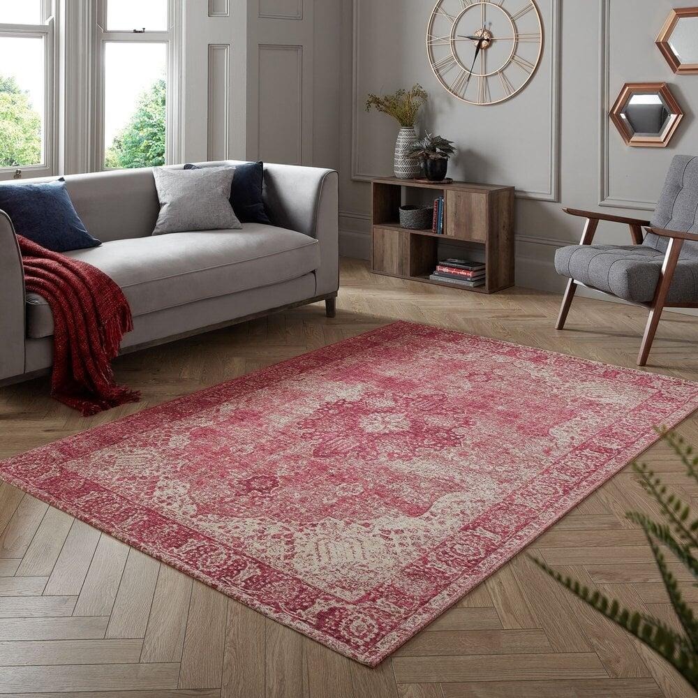 Flycarpets Vintage Vloerkleed - Antique Traditioneel Roze