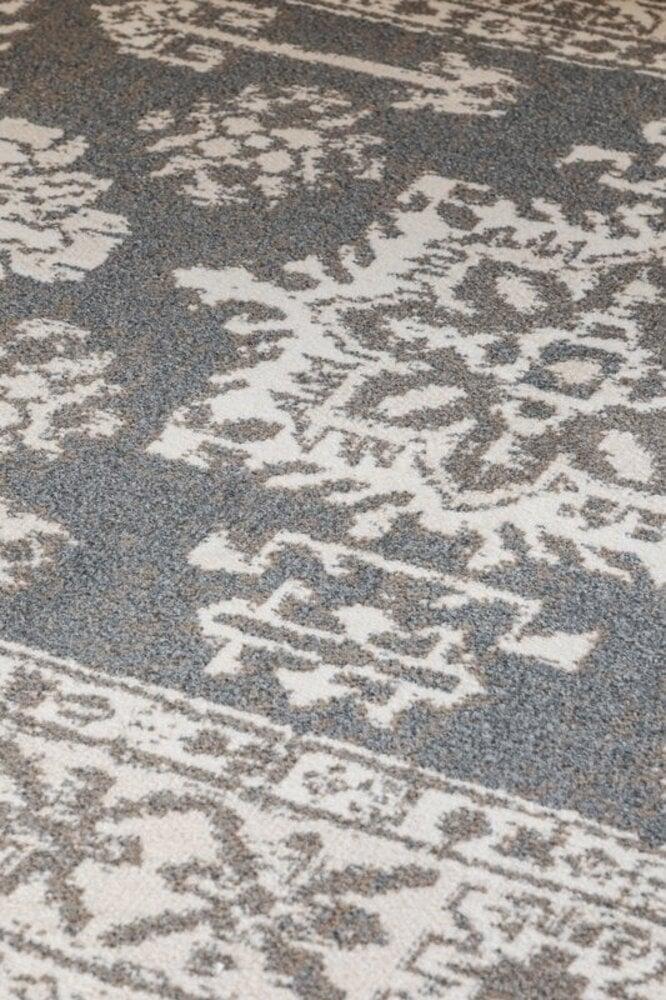 Flycarpets Vintage Vloerkleed - FlÃ£â€“De Grijs/Bruin