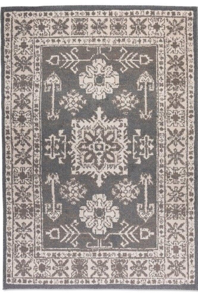 Flycarpets Vintage Vloerkleed - FlÃ£â€“De Grijs/Bruin