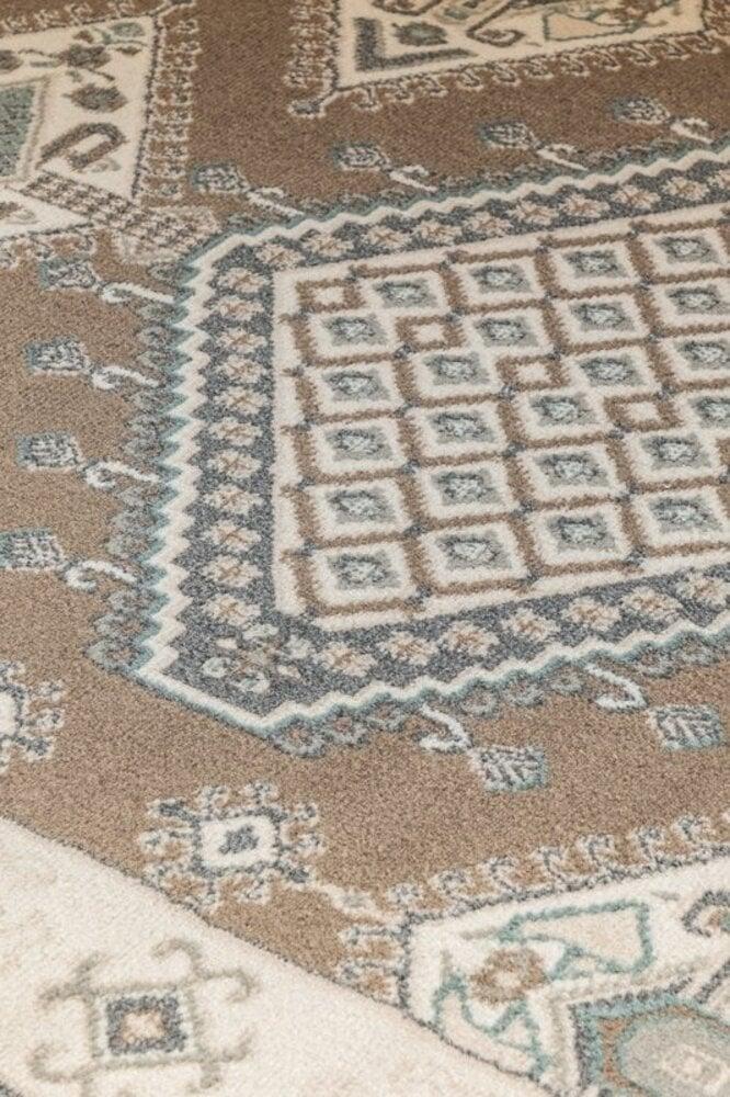 Flycarpets Vintage Vloerkleed - Lakan Bruin/Crème/Grijs