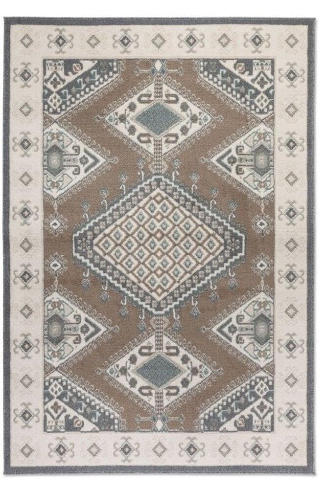 Flycarpets Vintage Vloerkleed - Lakan Bruin/Crème/Grijs