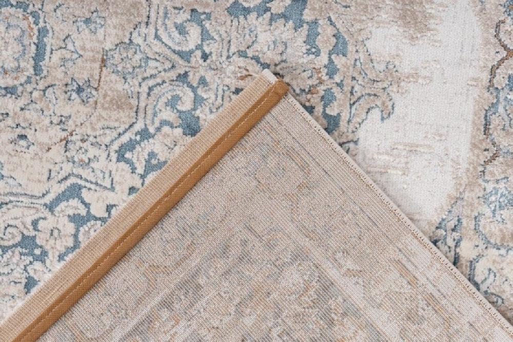 Flycarpets Vintage Vloerkleed - Paris Medaillon Blauw