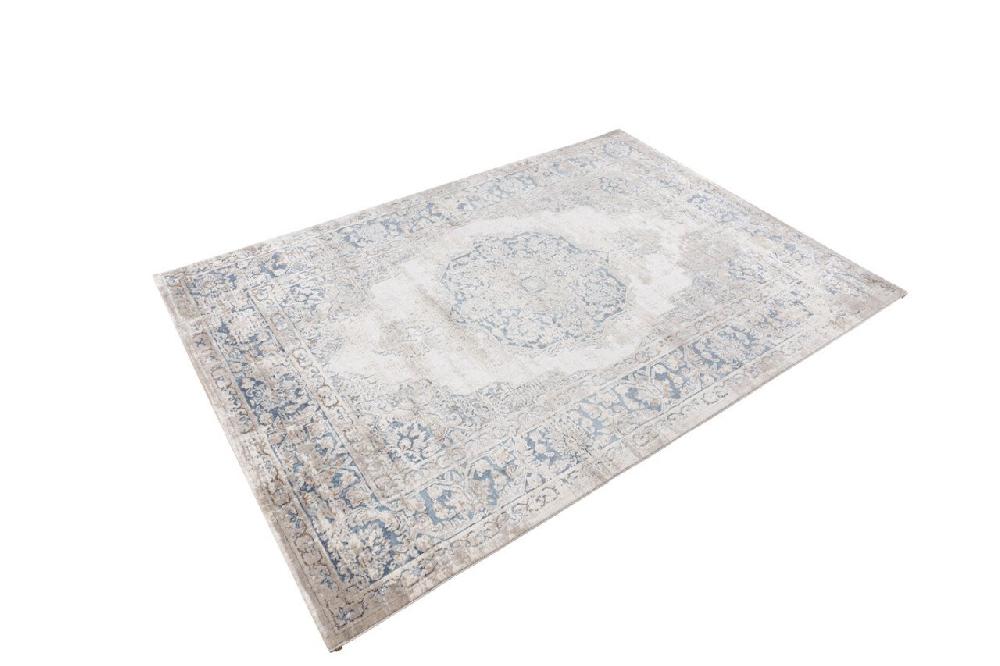 Flycarpets Vintage Vloerkleed - Paris Medaillon Blauw