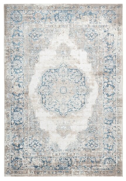 flycarpets Vintage vloerkleed - Paris Medaillon Blauw