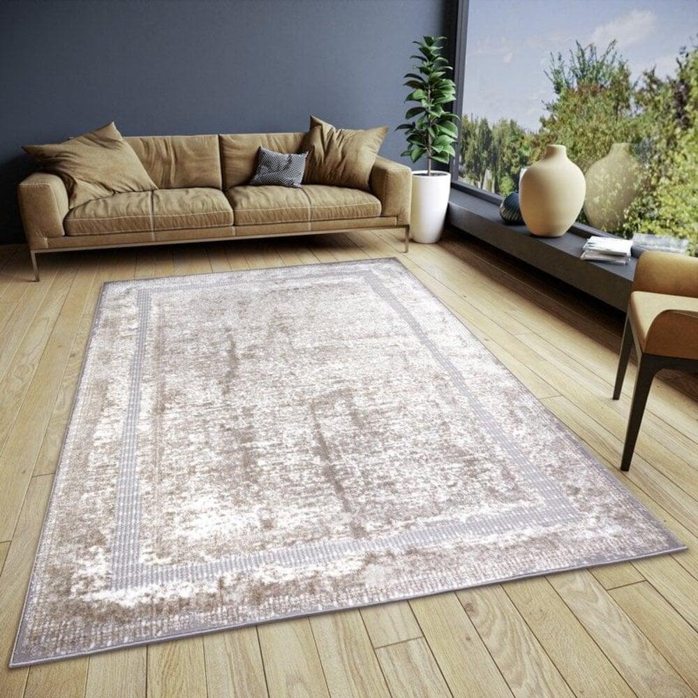 Flycarpets Vintage Vloerkleed - Shine Abstract Grijs/Beige