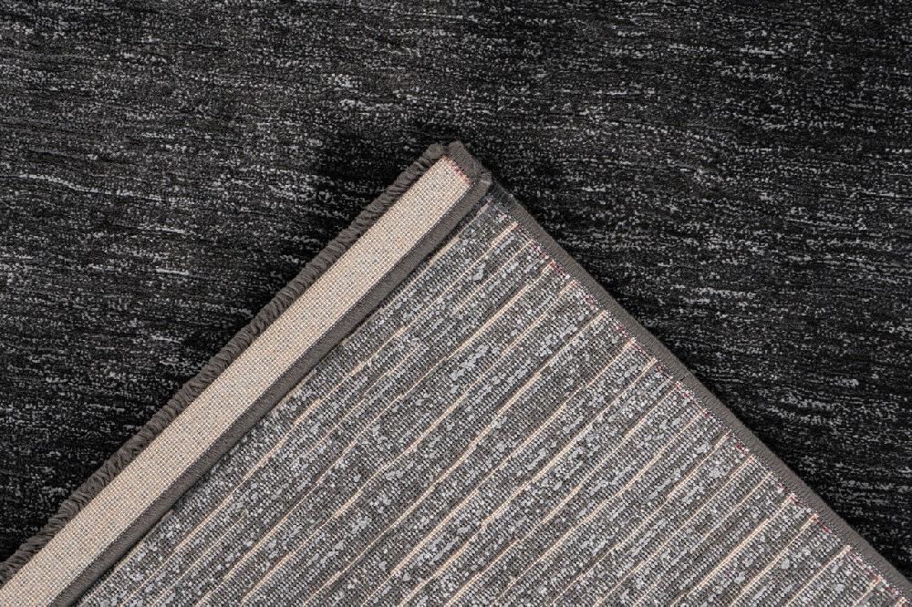 Flycarpets Vita Effen Grijs / Antraciet Vloerkleed - Gestreept