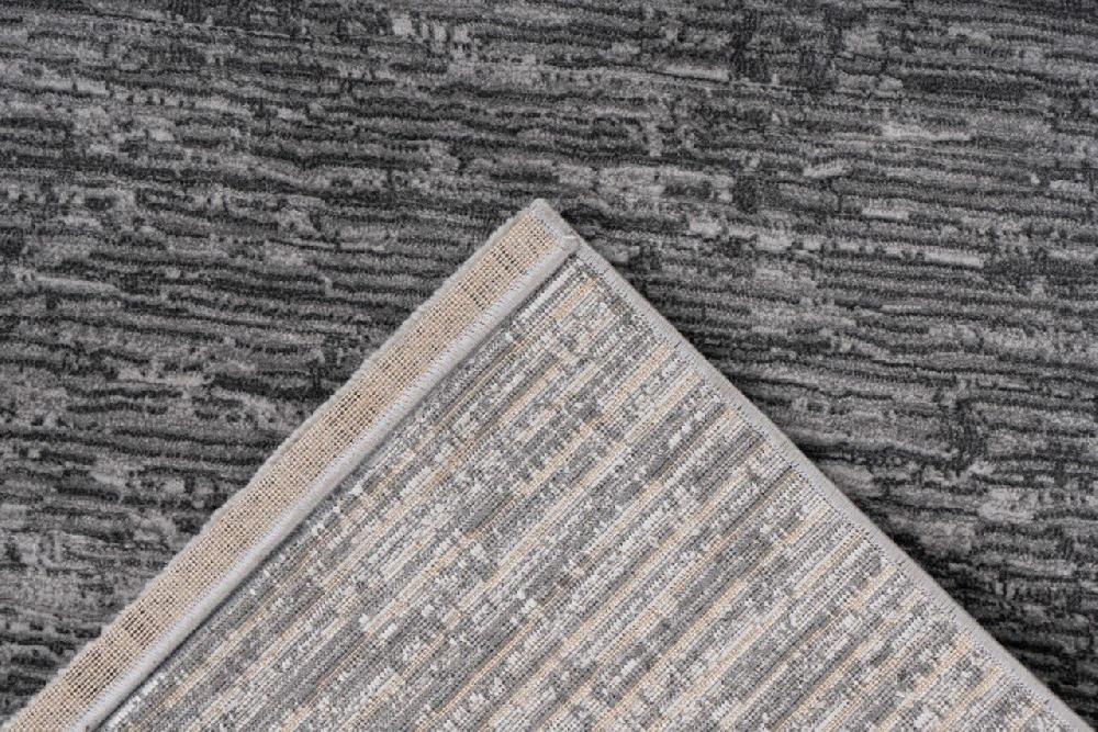 Flycarpets Vita Effen Lichtgrijs / Zilver Vloerkleed - Gestreept