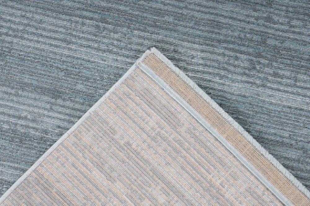 Flycarpets Vita Effen Pastel Blauw Vloerkleed - Gestreept