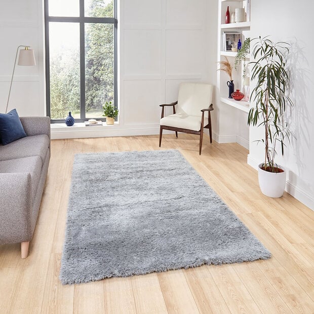 flycarpets Wenen vloerkleed - Recycled 5Cm Poolhoogte Hoogpolig Effen - Grijs