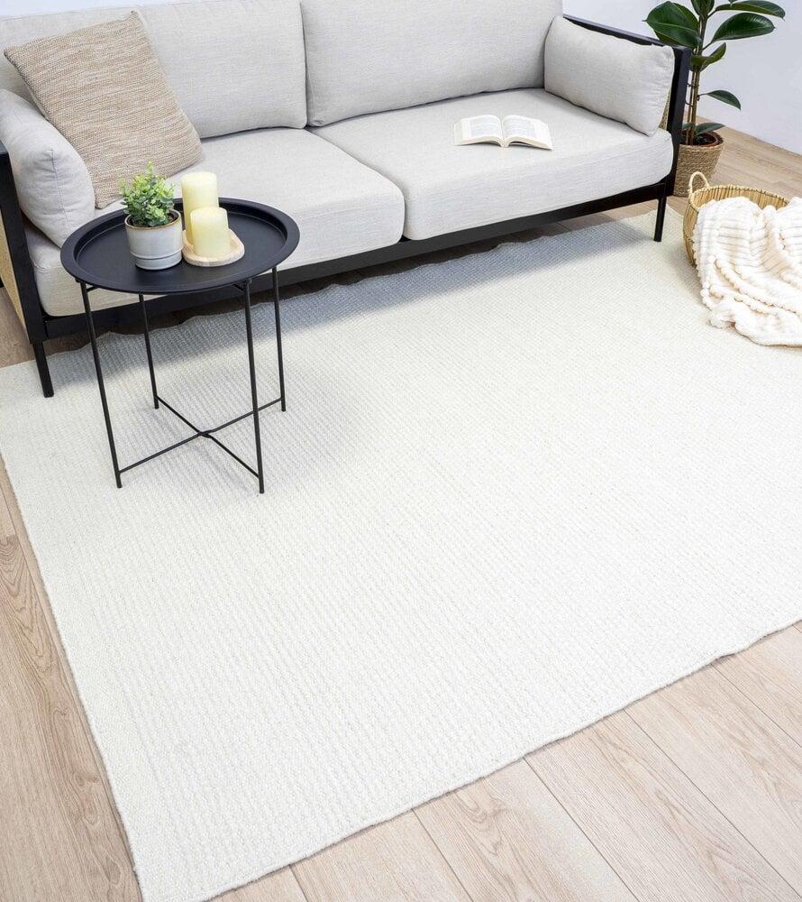 Flycarpets Wollen Vloerkleed - Serenity Handgeweven - Crème