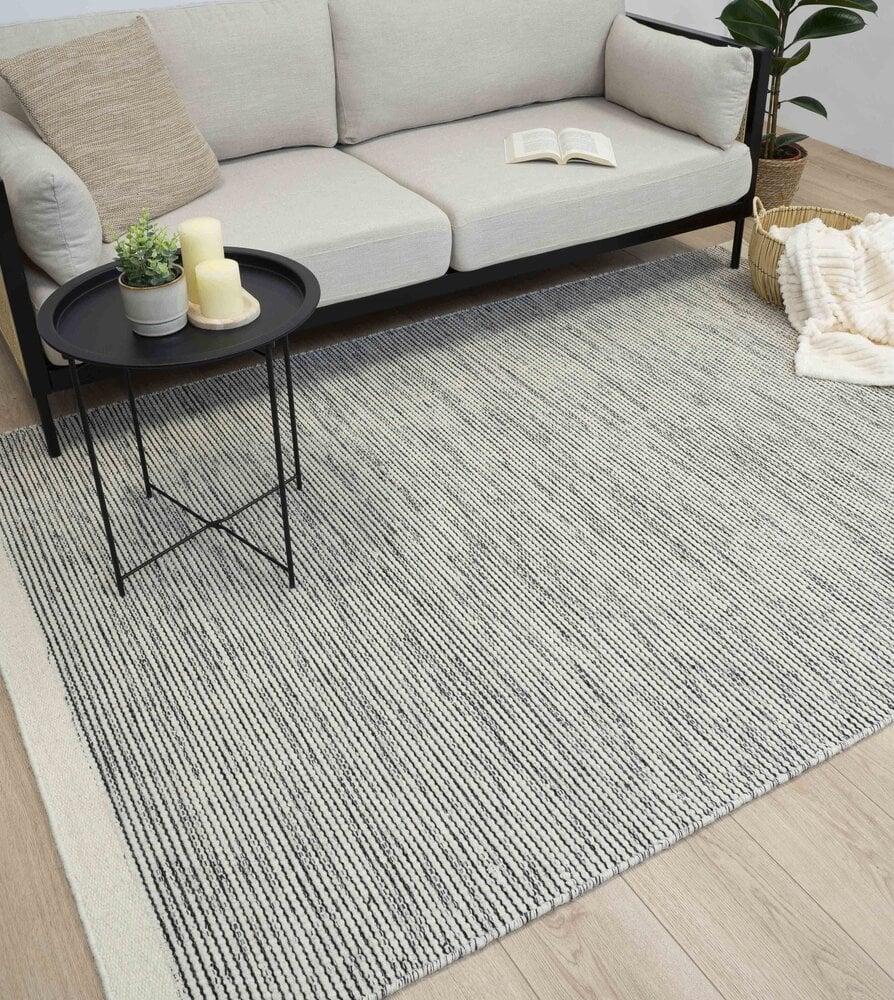 Flycarpets Wollen Vloerkleed - Serenity Handgeweven - Grijs