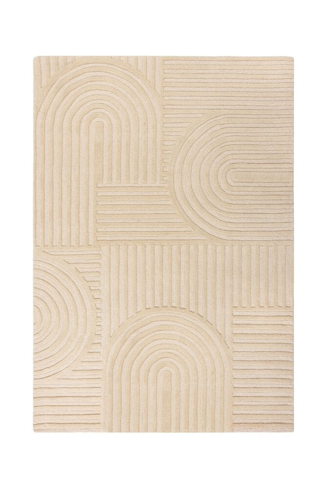 Flycarpets Zen Vloerkleed - Japandi - Laagpolig - 100% Wol Modern - Naturel / Beige