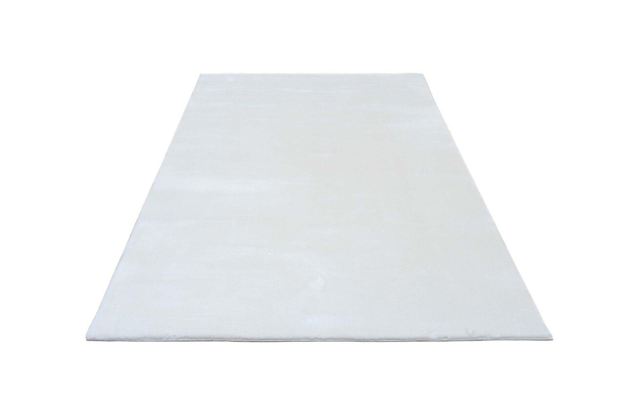 Flycarpets Zetha Vloerkleed - Effen Zacht Hoogpolig - Crème