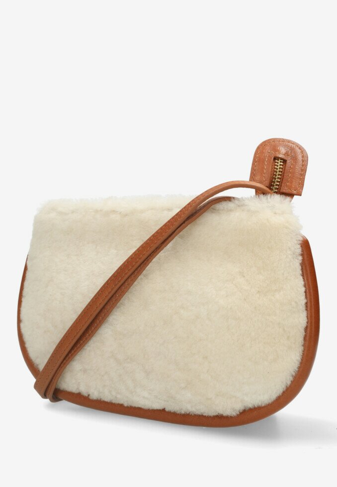 Fred De La Bretoniere Crossbody Bag Elle Off White/Cognac